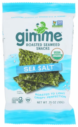 Gimme® Organic Sea Salt Roasted Seaweed Snacks Perspective: front