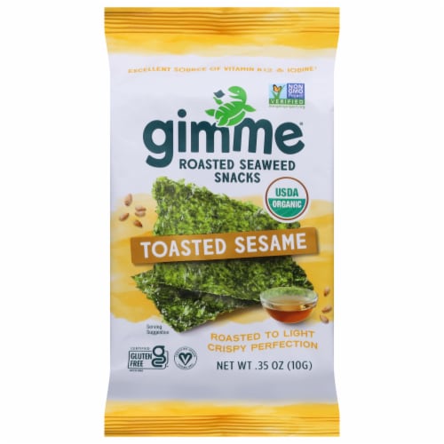 Gimme Organic Sesame Roasted Seaweed Snacks Perspective: front