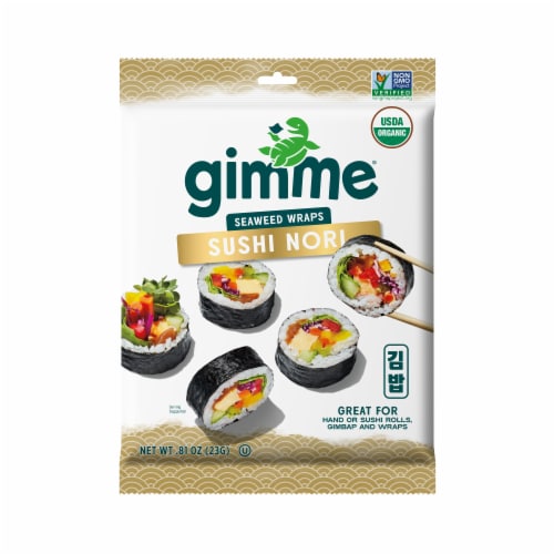 GimMe Organic Sushi Nori Roasted Seaweed, 0.81 oz - Kroger