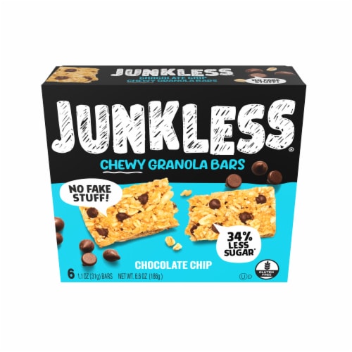 Junkless Chocolate Chip Chewy Granola Bars 6Ct