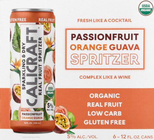 Calicraft Brewing Co. Passionfruit Orange Guava Spritzer Perspective: front