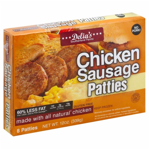 Delia's Chicken Sausage Patties Perspective: front