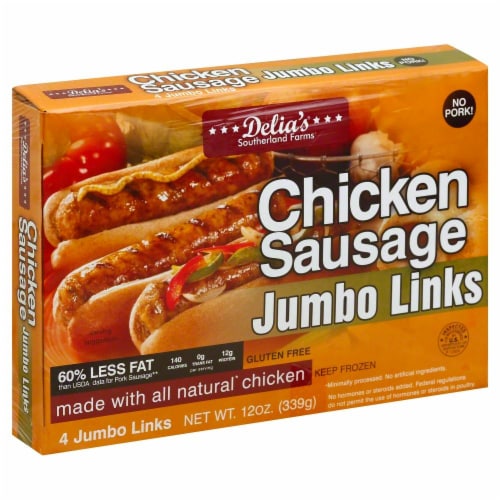 Delia's Chicken Sausage Jumbo Links Perspective: front