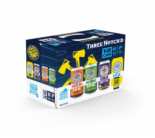Three Notch'd Hop Variety Pack Beer Cans Perspective: front