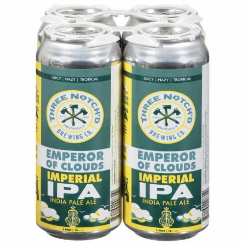 Three Notch's Brewing Co Emperor Of Clouds Imperial Ale Perspective: front
