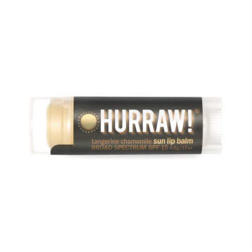 Hurraw! Balm  Sun Lip Balm SPF 15   Tangerine Chamomile Perspective: front