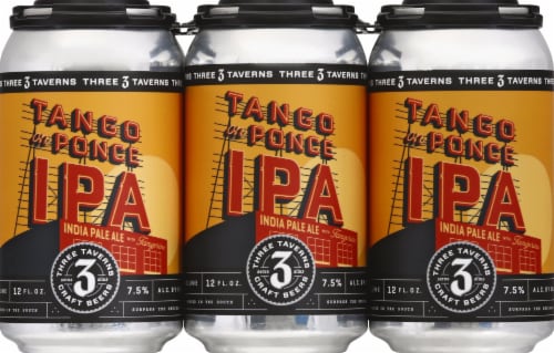 Three Taverns Craft Beer Tango On Ponce IPA Perspective: front