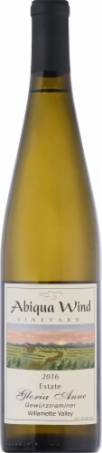 Abiqua Wind Vineyard Gloria Anne Gewurtraminer White Wine Perspective: front