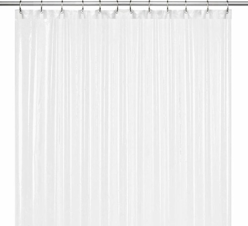36&quot; W x 72&quot; H Frosted PEVA Extra Heavy Weight Shower Liner - Liba Perspective: front