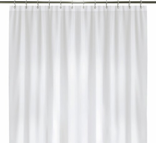 72&quot; W x 72&quot; H White PEVA Extra Heavy Weight Shower Liner - Liba Perspective: front