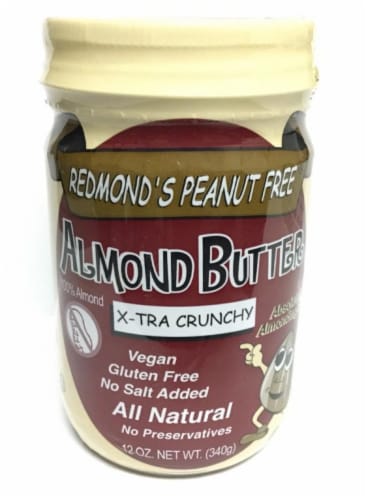 Redmond's Crunchy Almond Butter Perspective: front