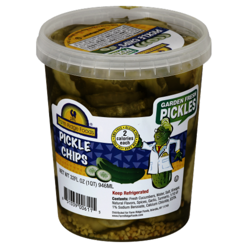 Farm Ridge Foods Pickle Chips Perspective: front