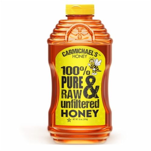 Carmichael's™ 100% Pure & Raw Unfiltered Honey Perspective: front