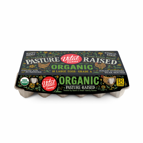 Vital Farms® Pasture Raised Large Organic Eggs Perspective: front