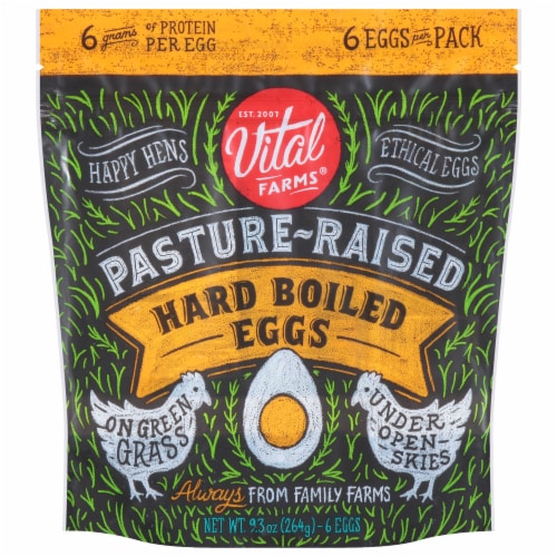 Vital Farms® Pasture-Raised Hard Boiled Eggs Perspective: front