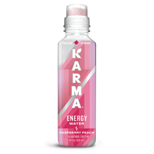 Karma® Raspberry Peach Energy Water Perspective: front