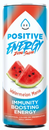 Positive® Energy Watermelon Immunity Boosting Energy Drink Perspective: front
