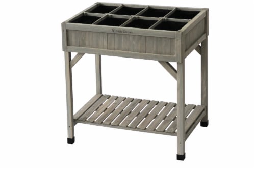 VegTrug Herb Garden (divider) Gray Wash FSC 100% Perspective: front