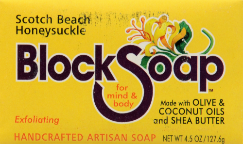 Block Island Block Soap Scotch Beach Honeysuckle Perspective: front