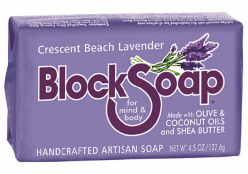 Block Soap Crescent Beach Lavender Perspective: front