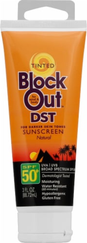 BlockOut SPF 50 DST Darker Skin Tones Sunscreen Lotion Perspective: front