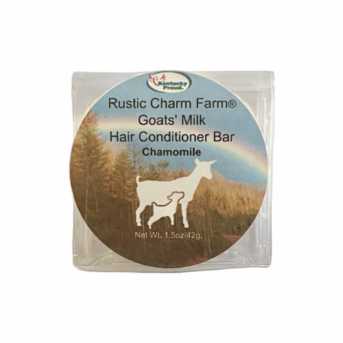 Rustic Charm Farm® Goat's Milk Chamomile Hair Conditioner Bar Perspective: front