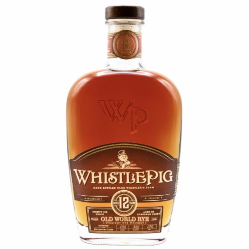 Whistlepig Old World Straight Rye Whiskey Perspective: front