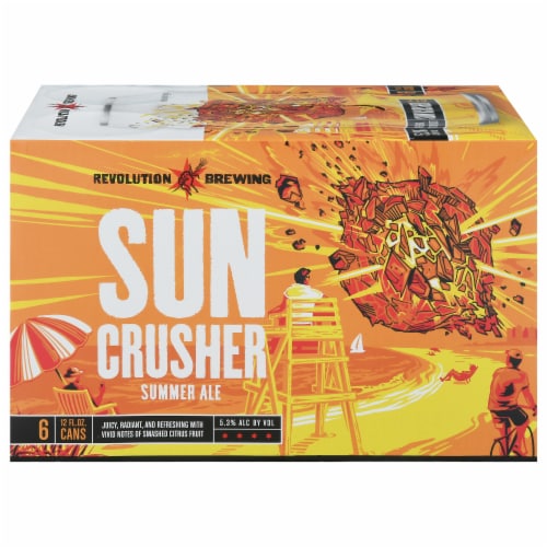 Revolution Brewing Sun Crusher Summer Ale Craft Beer Perspective: front