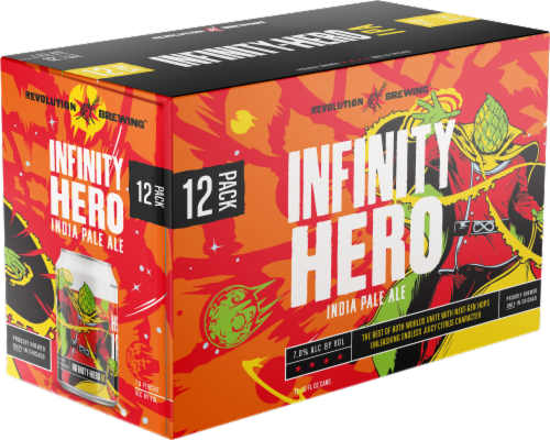 Revolution Brewing Infinity Hero IPA Craft Beer Perspective: front
