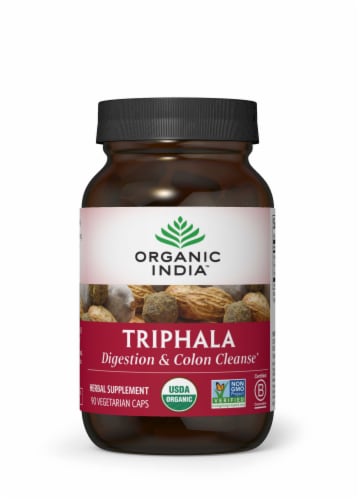 Organic India Triphala Vegetarian Capsules Perspective: front