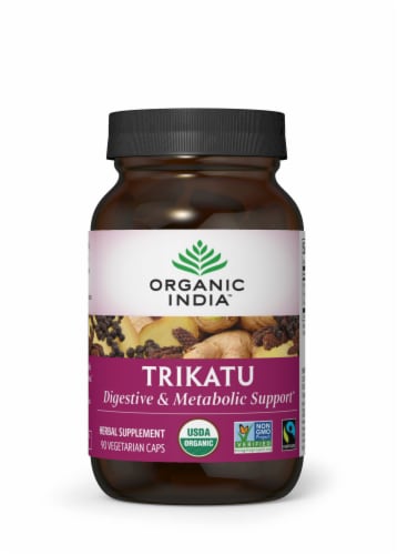 Organic India™ Trikatu Vegetarian Capsules Perspective: front