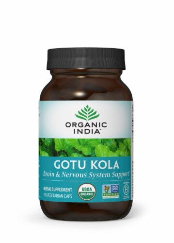 Organic India™ Gotu Kola Vegetarian Capsules Perspective: front