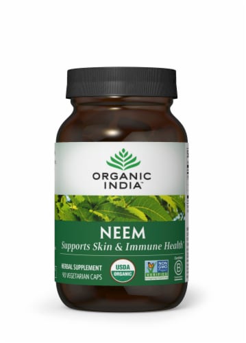 Organic India™ Neem Vegetarian Capsules Perspective: front
