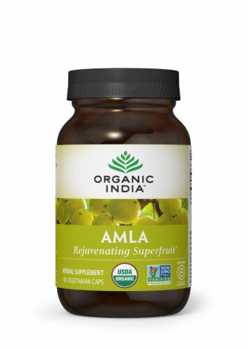 Organic India™ Amla Vegetarian Capsules Perspective: front