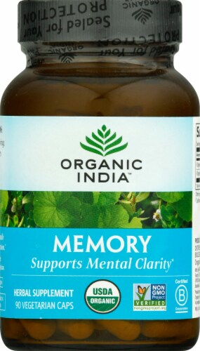 Organic India™ Memory Vegetarian Capsules Perspective: front