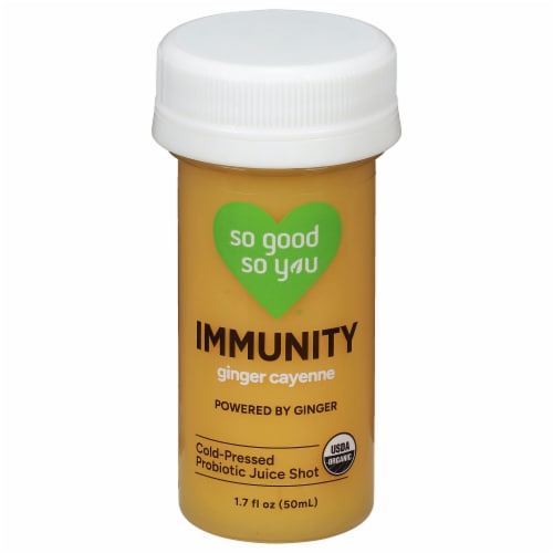 So Good So You™ Immunity Ginger Probiotic Wellness Shot Perspective: front