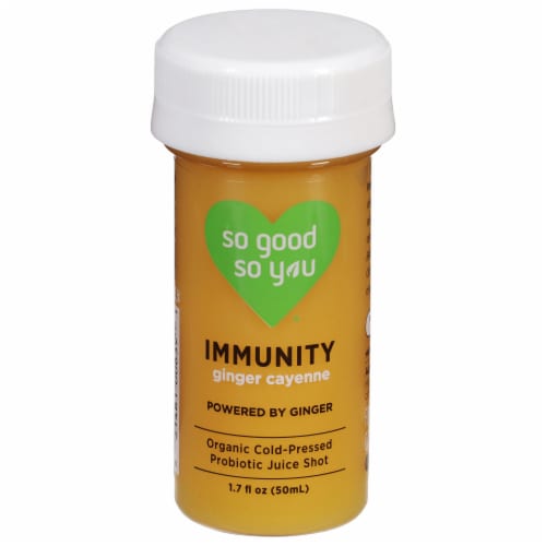 So Good So You® Immunity Ginger Probiotic Wellness Shot Perspective: front