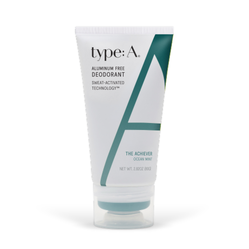 Type:A The Achiever Ocean Mint Aluminum Free Deodorant Perspective: front
