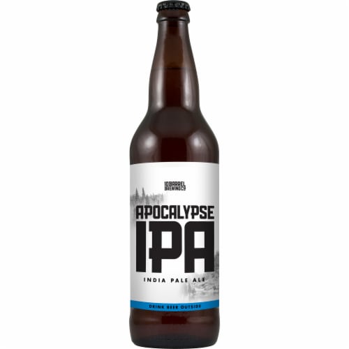 10 Barrel Brewing Apocalypse IPA Beer Single Bottle Perspective: front