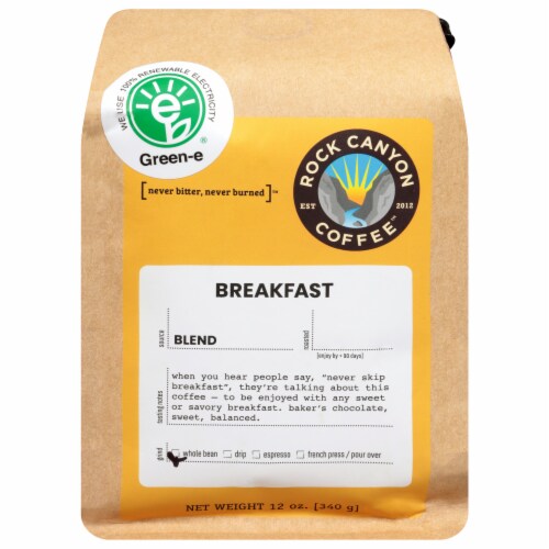 Rock Canyon Coffee™ Breakfast Blend Whole Bean Coffee Perspective: front