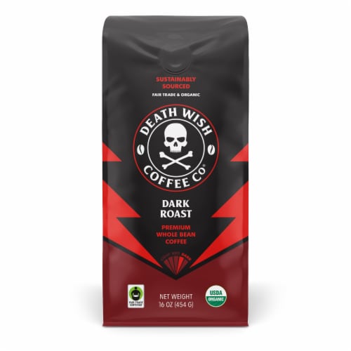 Death Wish Coffee Co.® Dark Roast Whole Bean Coffee Perspective: front