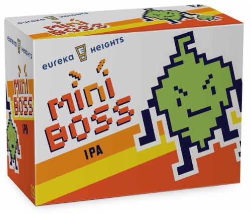Eureka Heights Brewing Company Mini Boss IPA Perspective: front