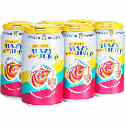 Eureka Heights Brewing Company Fruity Hazy Haze Juice IPA Perspective: front