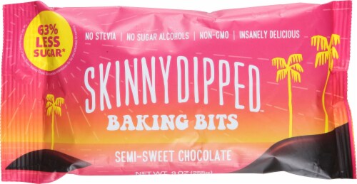 SkinnyDipped Semi Sweet Baking Bits Chocolate Perspective: front
