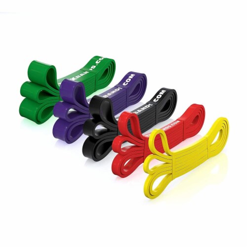 The X Bands Special Set Of 5 Resistance Workout Bands, Gym and