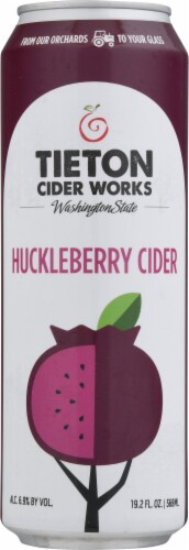 Tieton Cider Works Huckleberry Cider Perspective: front