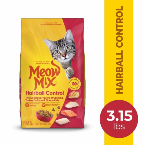 Meow Mix Hairball Control Dry Cat Food 3.15 Pound Bag 3.15 lb Harris Teeter