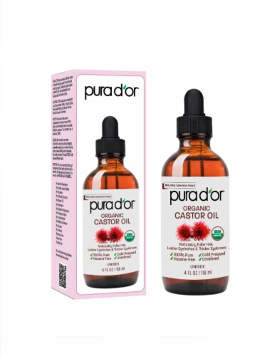 Pura d'or Professional Organic Castor Oil, 4 fl oz - Harris Teeter