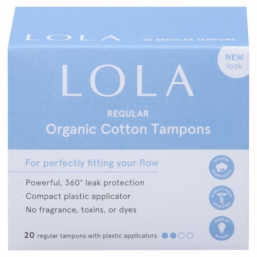 LOLA Tampons Regular Absorbency Unscented Perspective: front