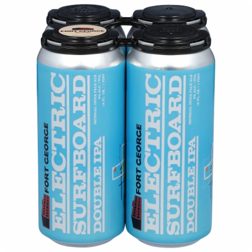 Fort George Electric Surfboard Double IPA Canned Beer Perspective: front